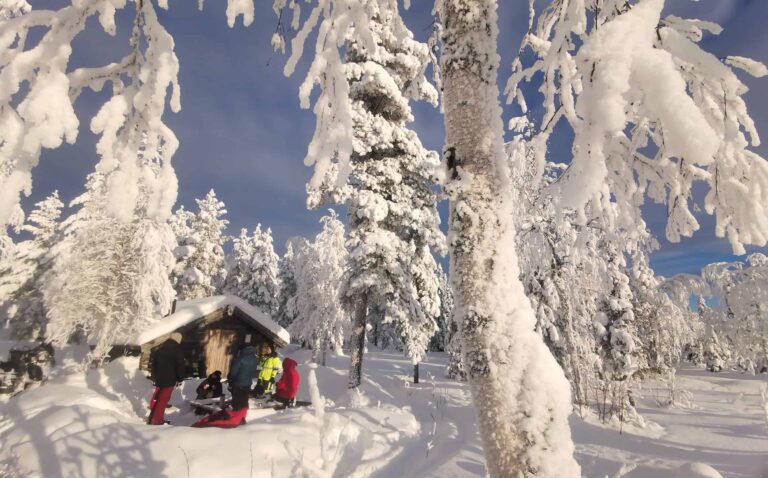 Nordlichter Tour Outpost Lodge Wanderhütte