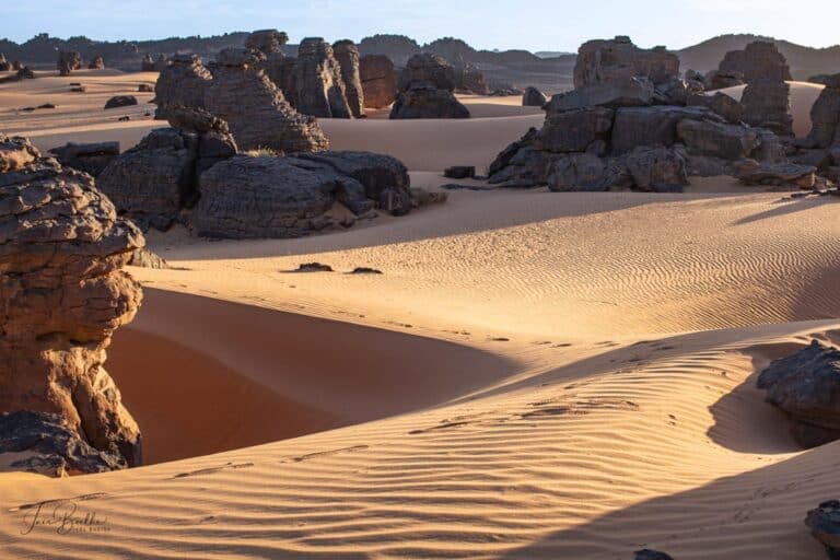 Algerien Sahara Wüste am Abend